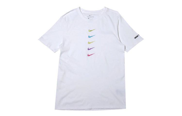 Nike Multicolor Logo Printing Short Sleeve White DH0161-100