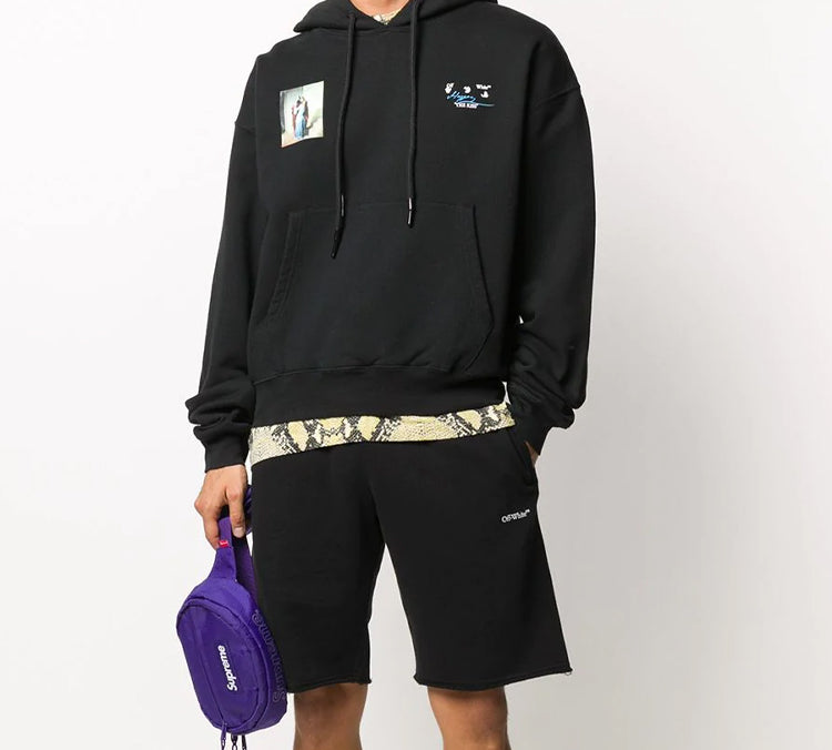 Men's Off-White The Kiss Printing Black OMBB037T20FLE0151061