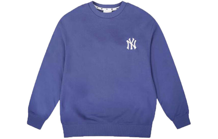 MLB New York Yankees Logo Printing Pullover Fleece Unisex Blue 31MT21941-50U