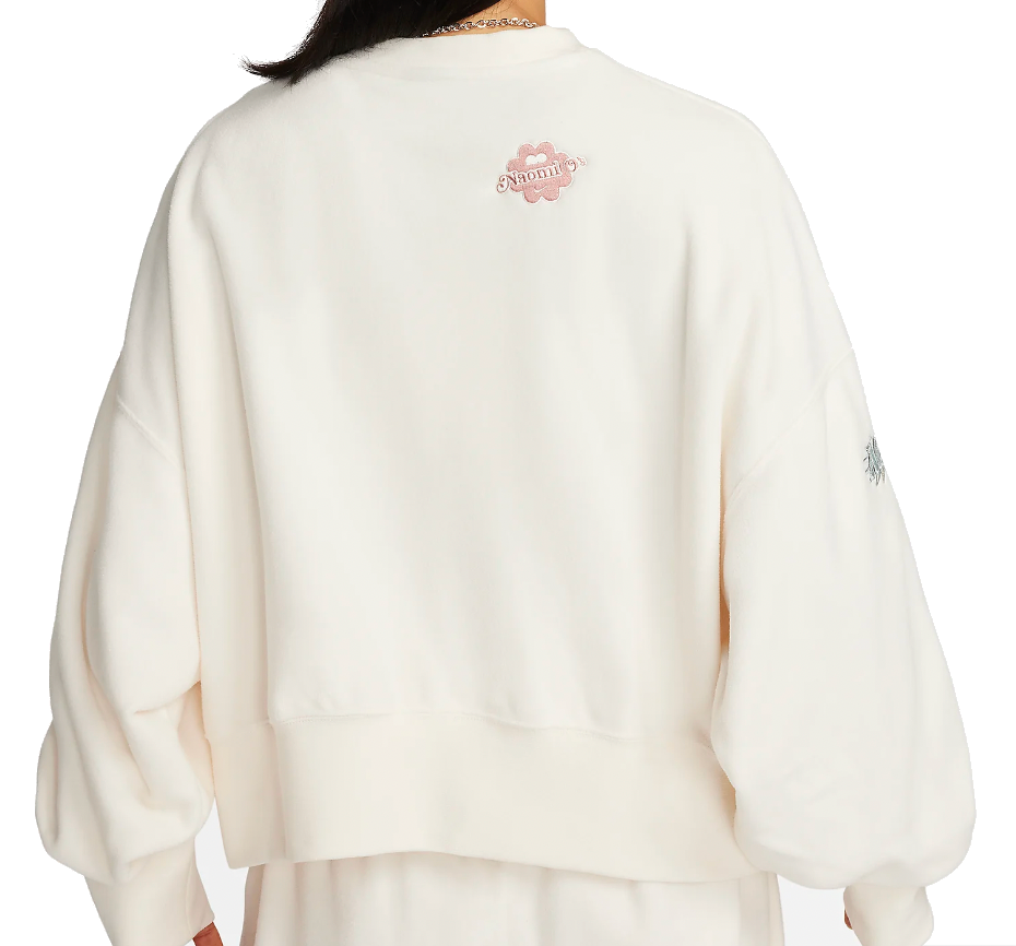 (WMNS) Nike Naomi Osaka Phoenix Fleece Over-Oversized Crew-Neck Sweatshirt 'Pale Ivory' FD5504-110