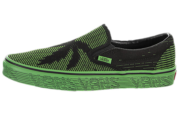 Vans Unisex Classic Slip-On Sneakers Black/Green VN0A38F7VMQ