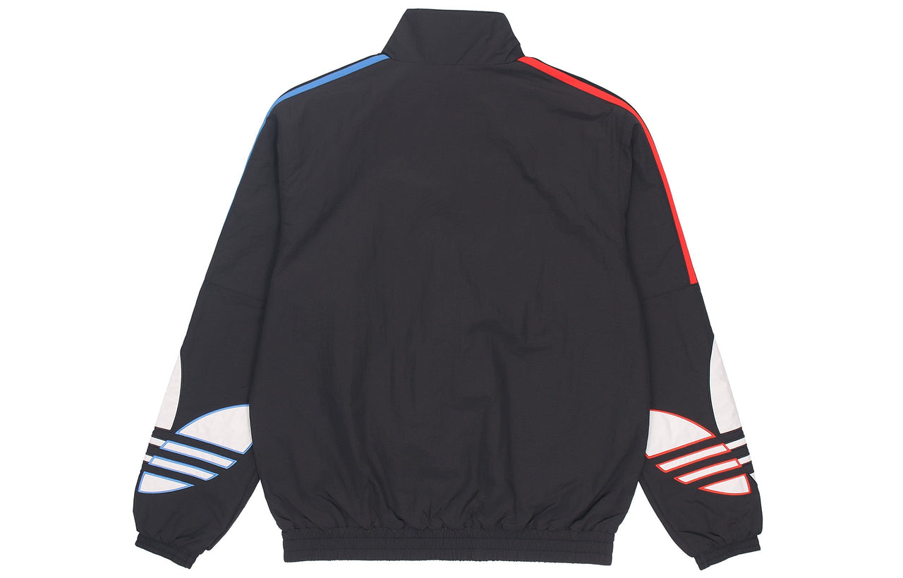 adidas originals Tricol Tt Stand Collar Jacket Asia Sizing 'Black' GN3582