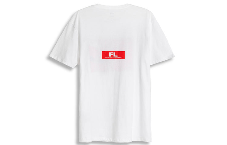 Men's Levis x FUTURA LABORATORIES Crossover Pullover Round Neck Short Sleeve White 35951-0004