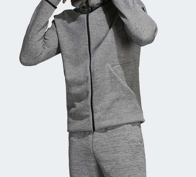 Men's adidas Sports Zipper Jacket Gray DP5142