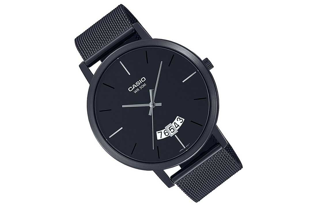 CASIO Male DRESS Japan / South Korea Fashion Waterproof Mens Black Analog MTP-B100MB-1EVDF