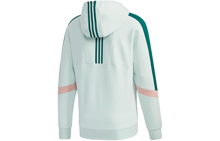 Men's adidas Colorblock Sports logo Casual Hooded Jacket Light Green GM4432