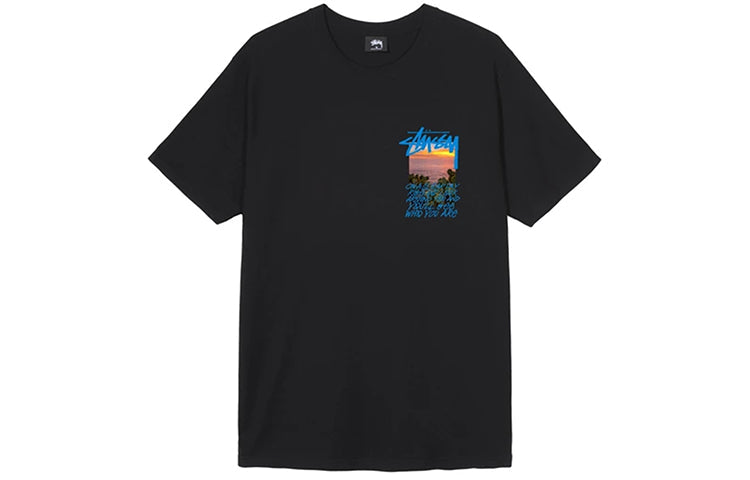 Stussy Clear Day Printing Short Sleeve Unisex Black 1904502-BLACK