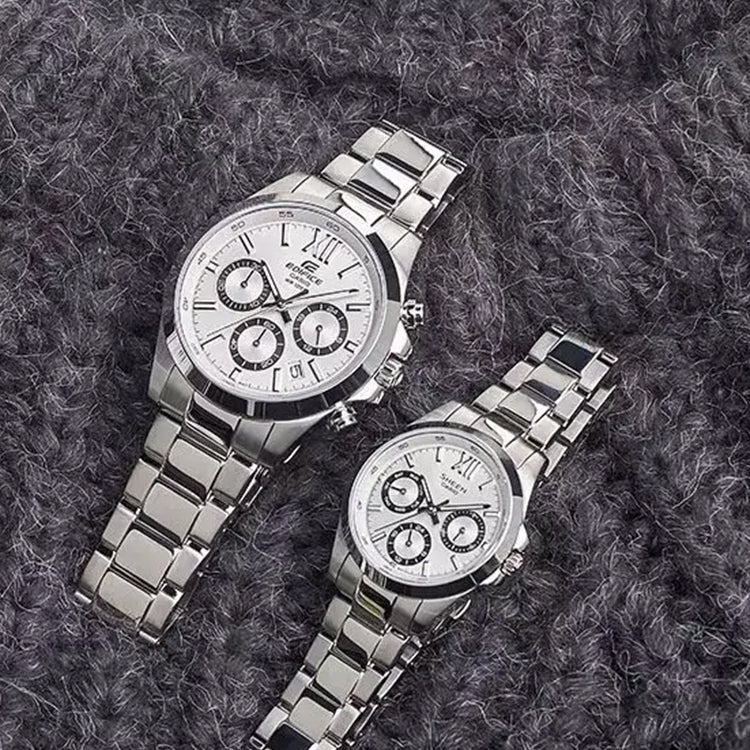CASIO Waterproof SHEEN Sapphire Crystal Stainless Steel Strap Silver Analog SHE-3512D-7AUPR
