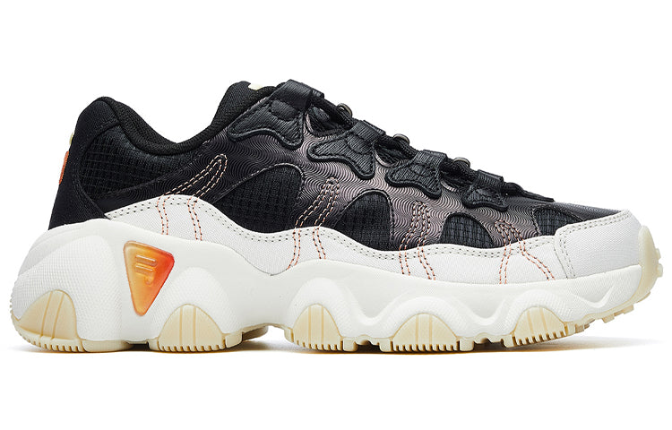 (WMNS) FILA Jagger VNTG Running Shoes GS Black/White/Yellow F12W031402FBS