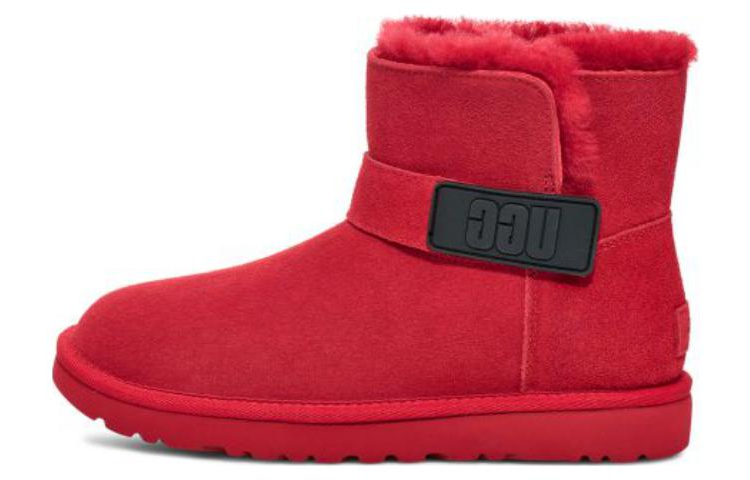 (WMNS) UGG embossed belt short boots 'Red' 1137073-SBR