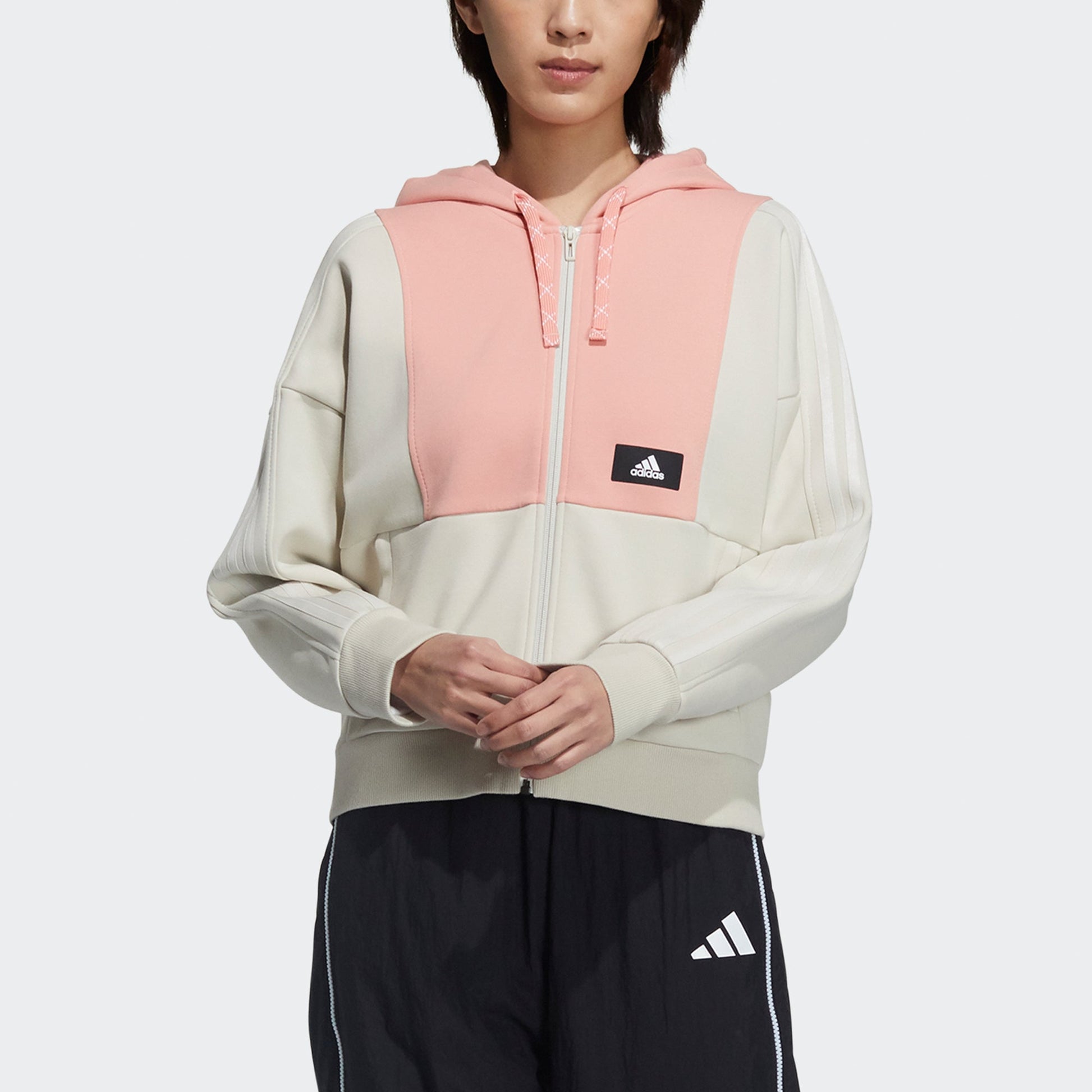 (WMNS) adidas STR Knitted Jacket Asia Sizing 'Pink White' GP0691