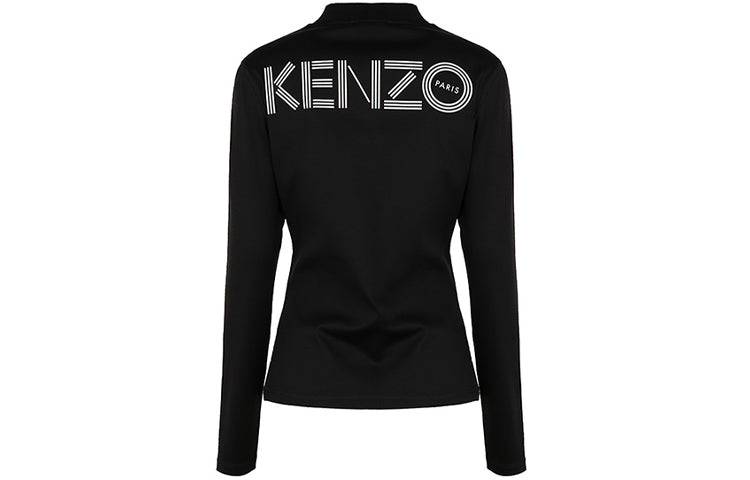 (WMNS) KENZO Back Alphabet Logo Pattern Zipper Hoodie Black F962BL755951-99