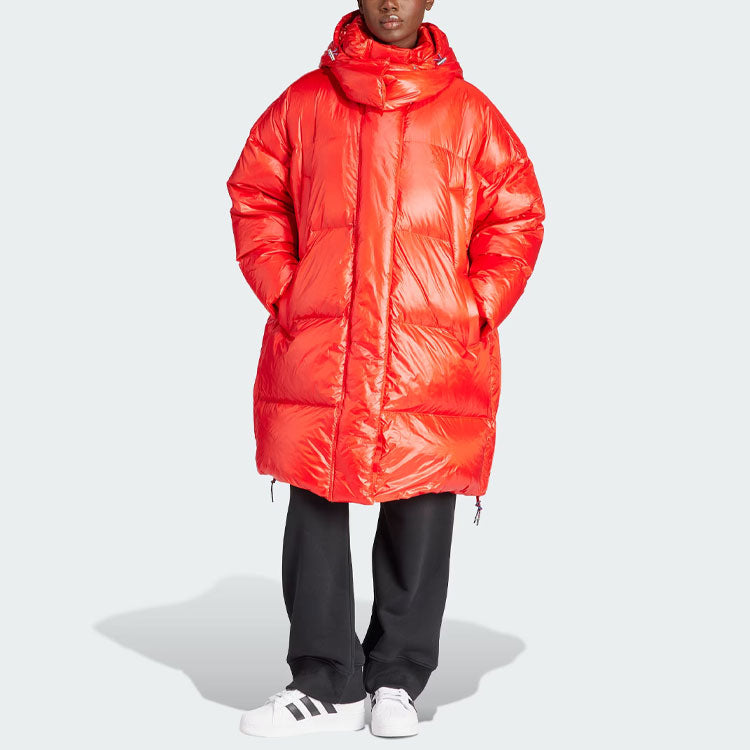 (WMNS) adidas Originals Puffed Long Jacket 'Orange' IR7118
