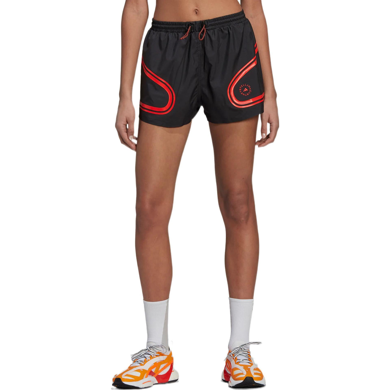 (WMNS) adidas by Stella McCartney TruePace Running Shorts Asia Sizing 'Black Red' HD9118
