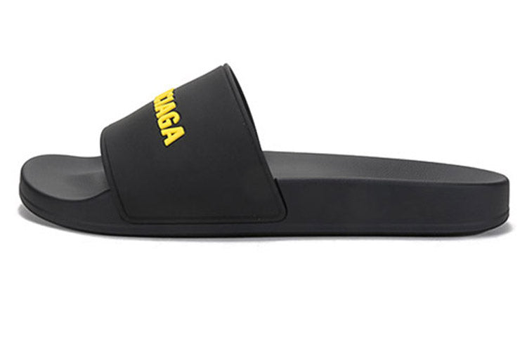 Balenciaga Pool Sandals Black/Yellow 565826W1S811070