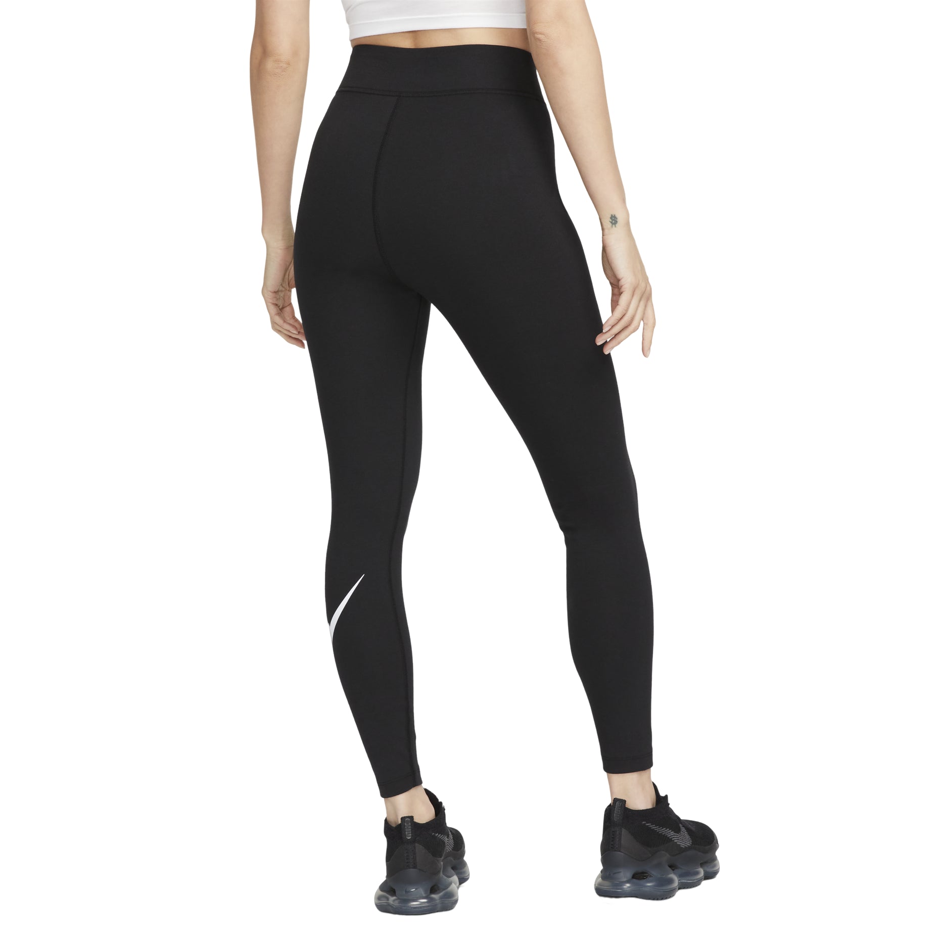 (WMNS) Nike Sportswear Classics High-Waisted Graphic Leggings Asia Sizing 'Black White' DV7792-010