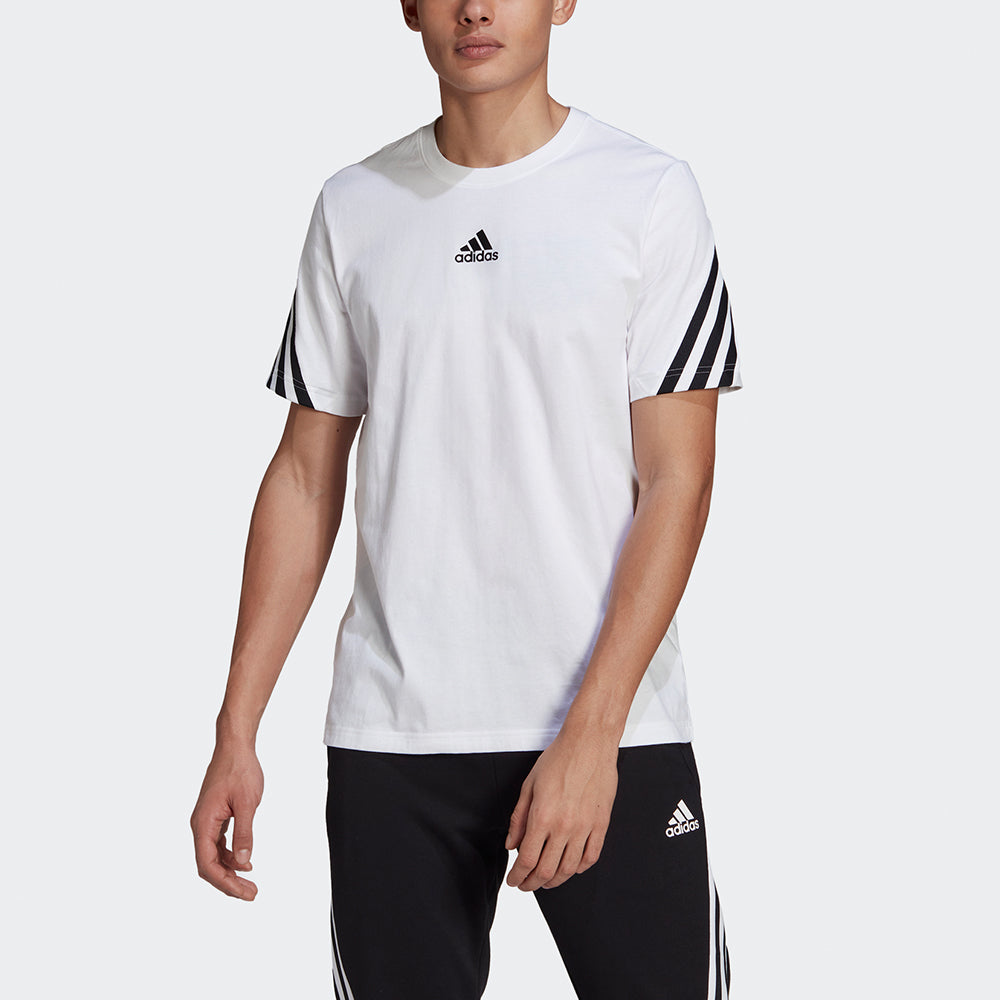 adidas M 3s Tape Tee Printing Sports Short Sleeve White GQ6206