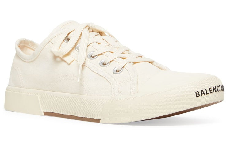 (WMNS) Balenciaga Paris Low Top Sneakers 'White Destroyed Cotton and White Rubber' 688757W3RC59090