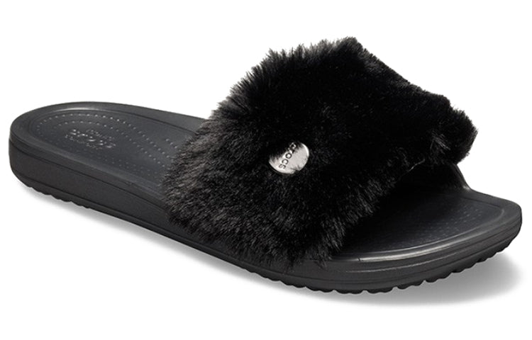 (WMNS) Crocs Sloane Luxe Slide 'Black' 205968-060