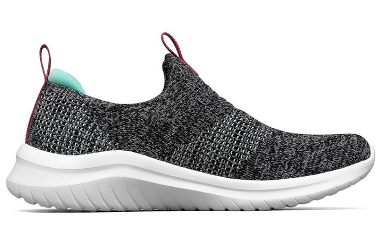 (WMNS) Skechers Ultra Flex 2.0 Running Shoes Black/White/Green 149181-BKW