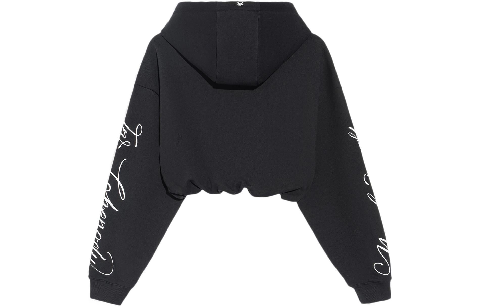 (WMNS) Li-Ning BADFIVE Sports Basketball Series Short Pullover Hoodie 'Black' AWDRH68-2