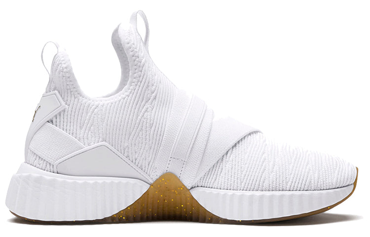 (WMNS) PUMA Defy Varsity Mid 'White Metallic Gold' 191667-02