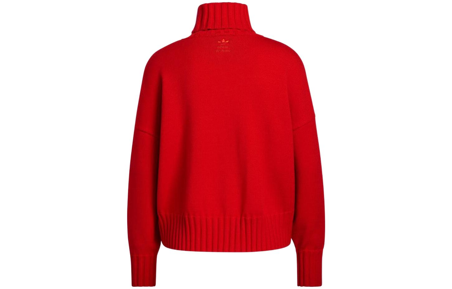adidas x IVY PARK Crossover Side Stripe High Collar Pullover Couple Style Red HH7299
