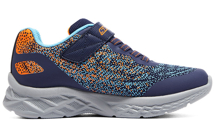 (GS) Skechers Microspec 2.0 Trainers 'Navy Orange' 403920L-NVBL