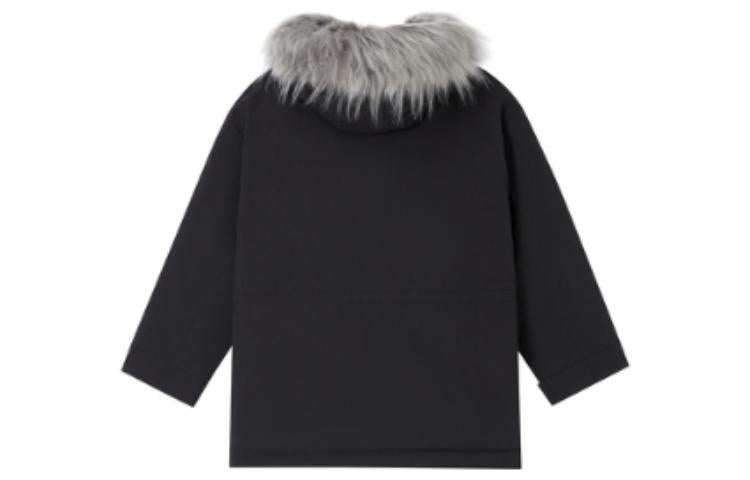 (WMNS) New Balance Warm Long Down Jacket Asia Sizing 'Black Grey' AWJ24305-BK