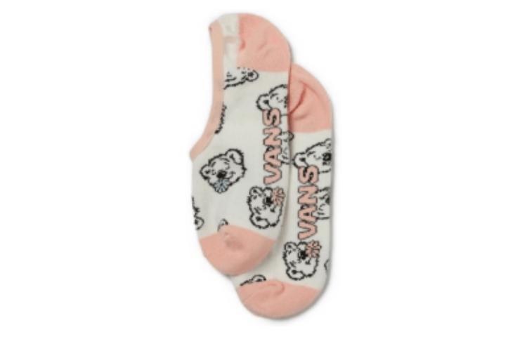 (WMNS) Vans Bear Friends Canoodle Socks 'White Pink' VN00037ZFS8