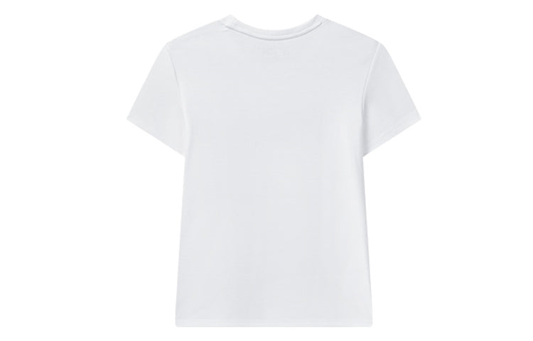 (WMNS) FILA Stripe Logo Printing Short Sleeve White F11W028104F-WT