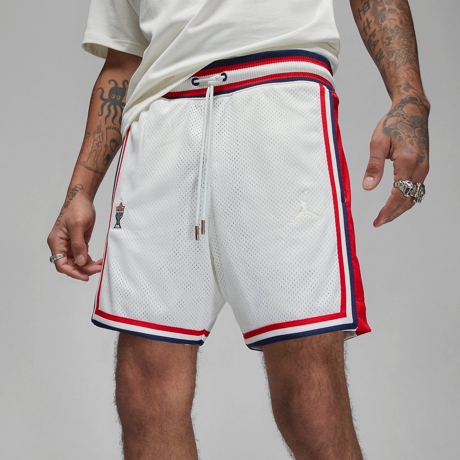 Air Jordan x Trophy Room Game Shorts 'White Red' DR2956-133