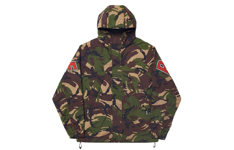 PALACE Volume Jacket Contrasting Colors Back Alphabet Printing Hooded Jacket Unisex Camouflage P18JK069