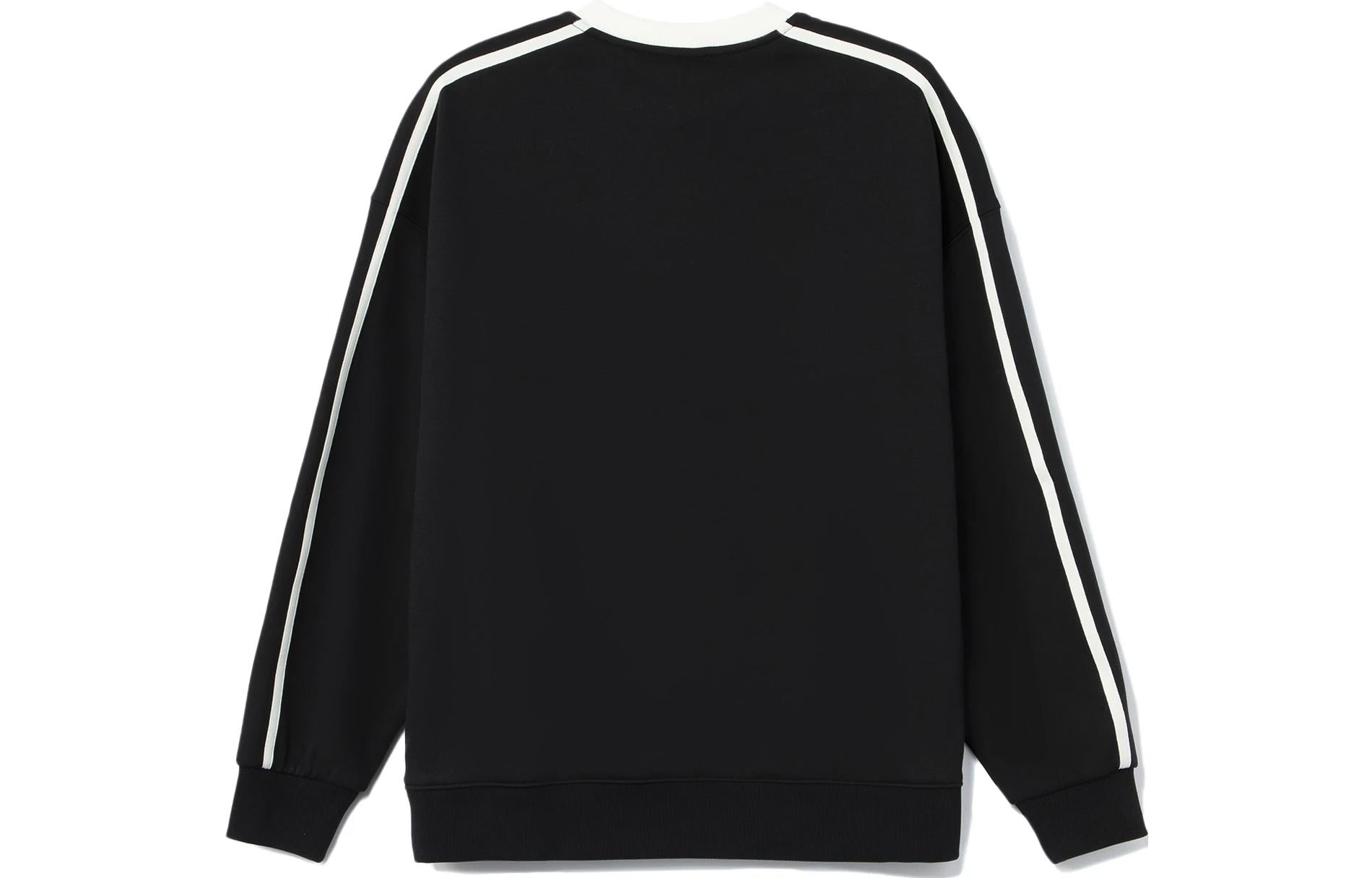 Li-Ning Striped Graphic Sweatshirt 'Black White' AWDT581-6
