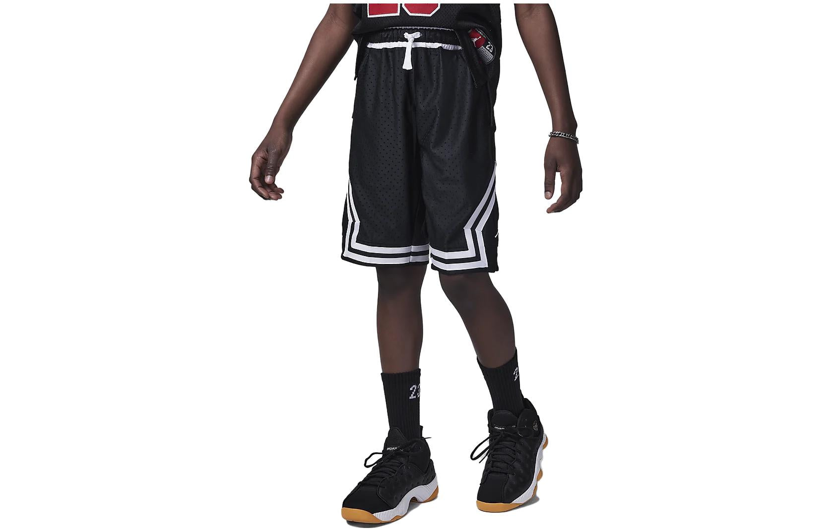(GS) Air Jordan Dri-FIT Diamond Shorts 'Black White' FV2857-010