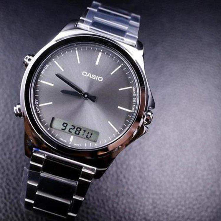 Casio Dress Analog-Digital Watch 'Steel Grey Silver' MTP-VC01D-8E