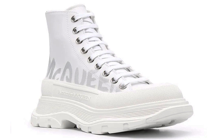 (WMNS) Alexander McQueen Tread Tread Slick High-Top Boots 'White' 679529WIABD9071