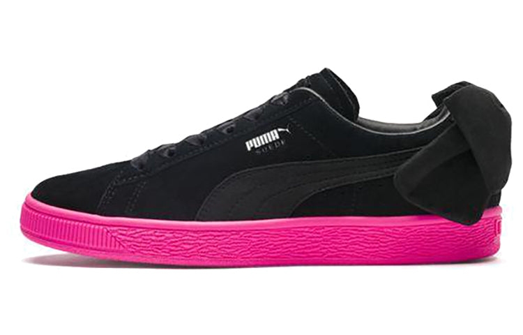 (WMNS) PUMA Suede Bow Block Casual 'Black Pink' 367453-02