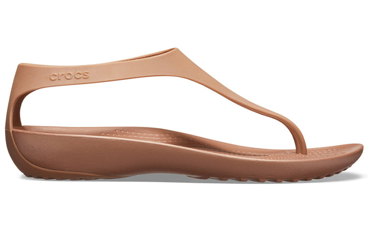 (WMNS) Crocs Serena Flip 'Brown' 205468-860