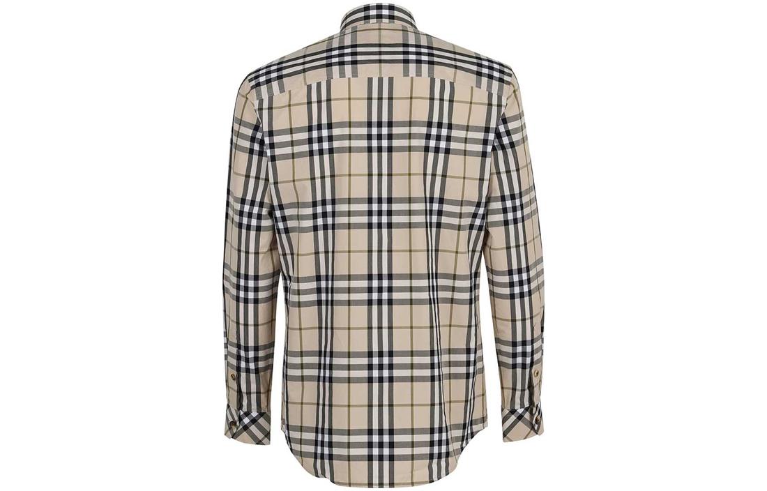 Burberry SS21 Silk Long Sleeve Shirt Men s Brown 80428381