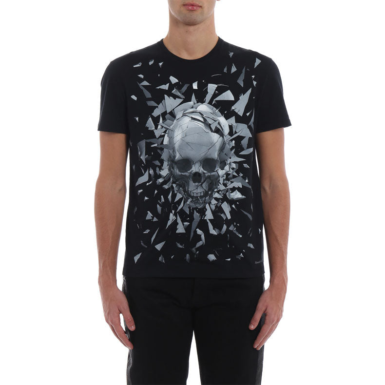 Alexander McQueen Cotton Skeleton Print Men's Black 551779-QMZ73-0901