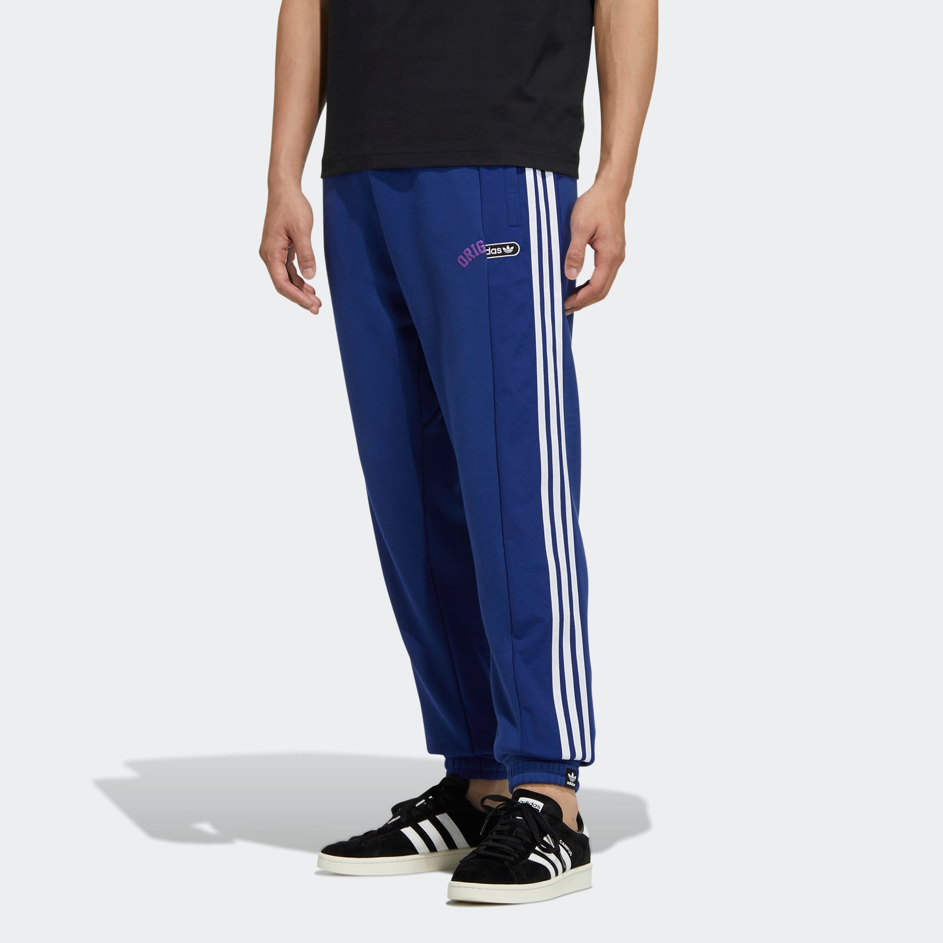 Men's adidas originals Mr Sweatpant Casual Breathable Sports Bundle Feet Long Pants/Trousers Blue HC0360
