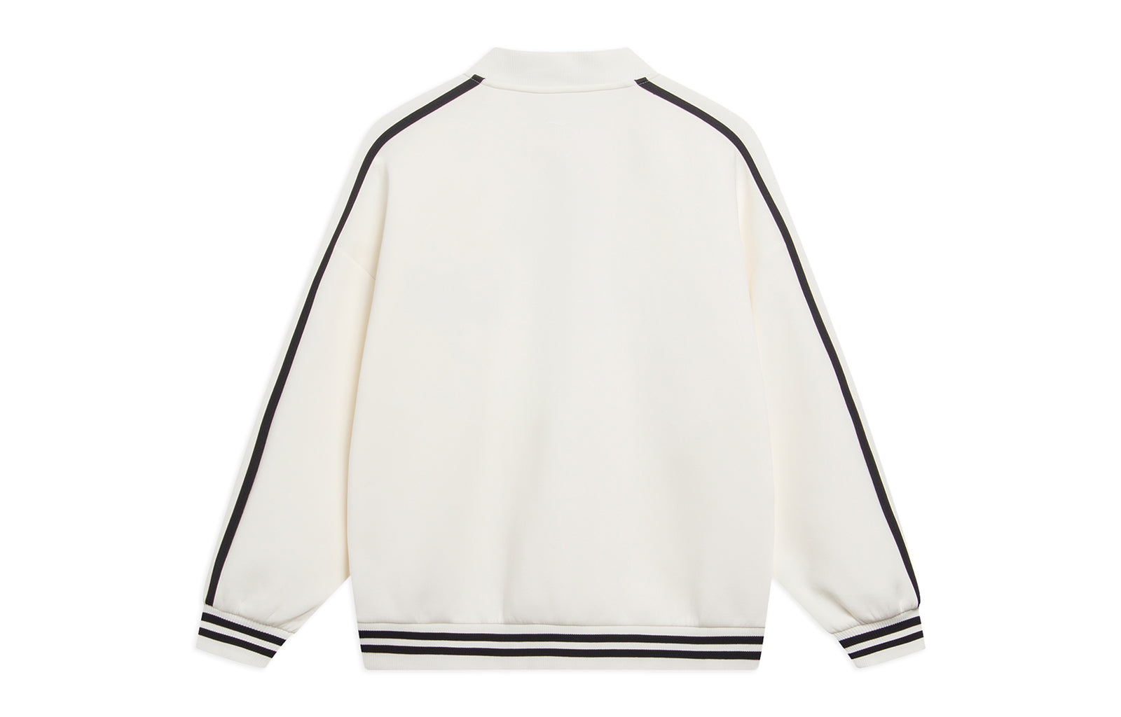 Li-Ning Striped Graphic Baseball Jacket 'White Black' AWDT545-1