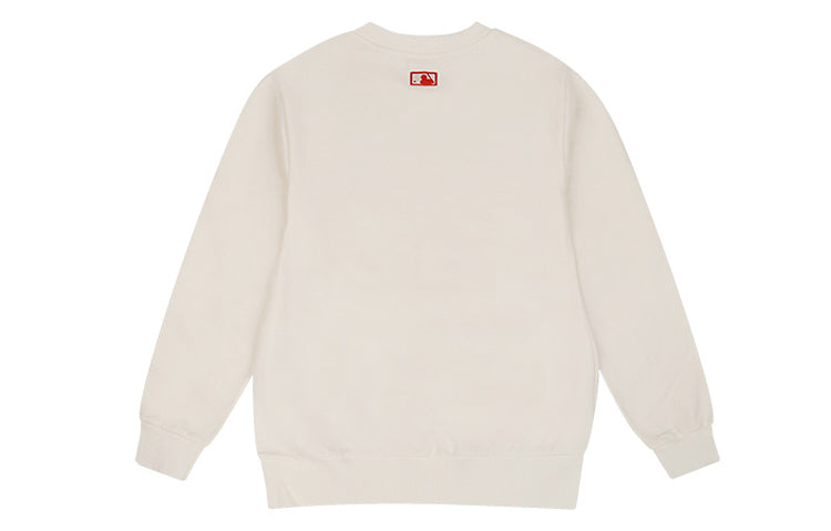 MLB Unisex Embroidery Round-neck Sweatshirt White 31MT01011-10I