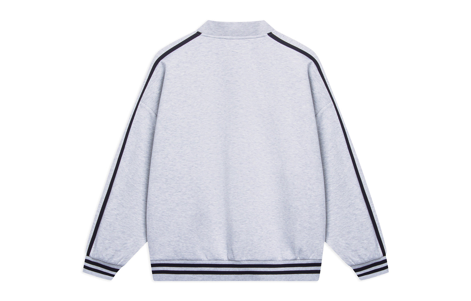 Li-Ning Striped Graphic Baseball Jacket 'Grey Black' AWDT545-4