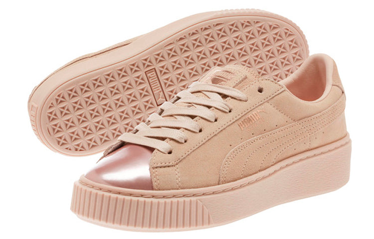 (WMNS) PUMA Suede Platform Gold 366382-02