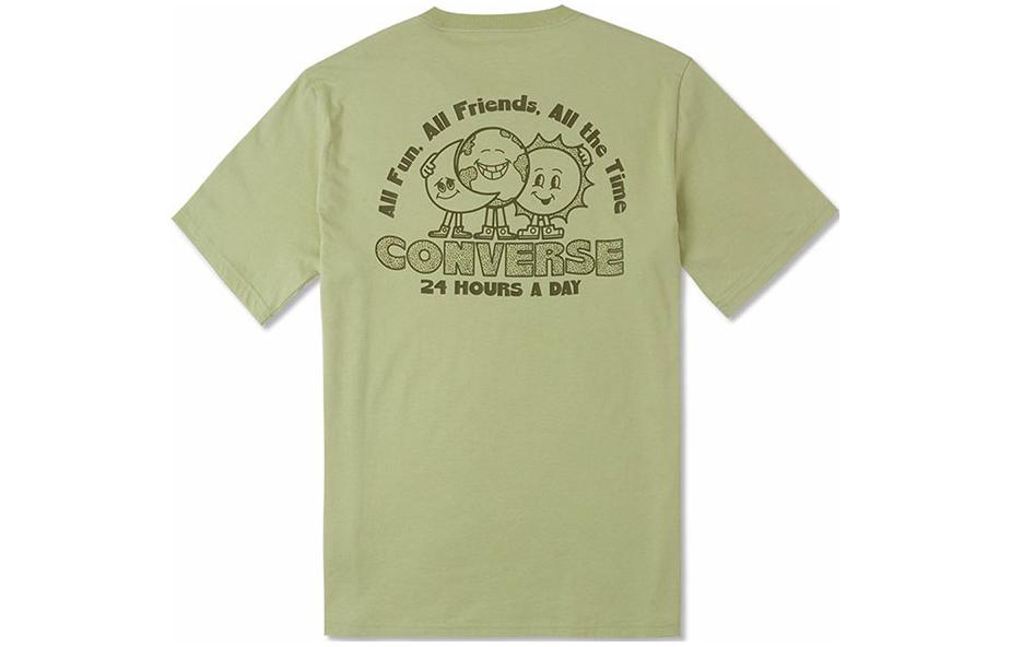 Converse Earth Moon Sun Short Sleeve Tee Asia Sizing 'Light Green' 10025277-A03