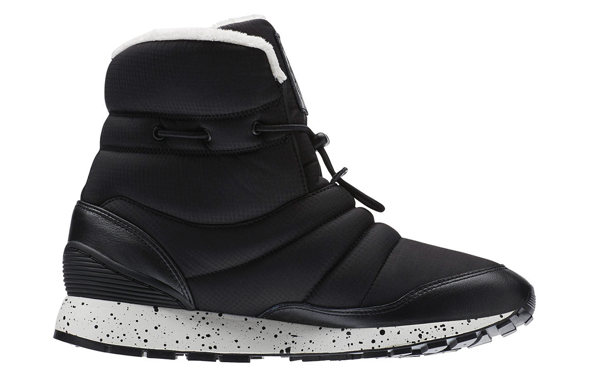(WMNS) Reebok Gl Puff Boot Running Shoes Black/White AR0606