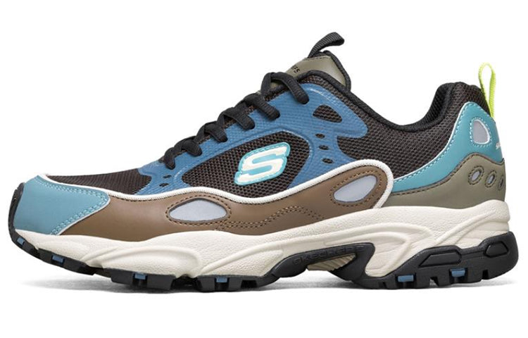 Skechers Stamina Running Shoes Black/Brown/Blue 666096-BRN