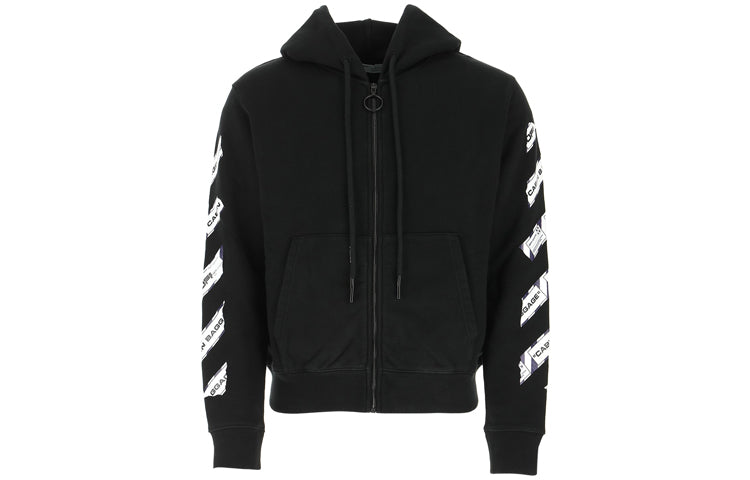 Off-White Airport Tape Slim Zip Hoodie OWKC001S20-30003-BK